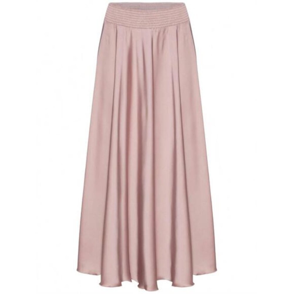 Karmamia Savannah Midi Skirt Blush Flowy Pleated NWT - Size O/S